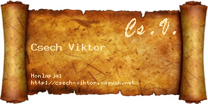Csech Viktor névjegykártya